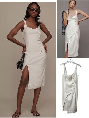 Anthropologie NWT Linen blend dress